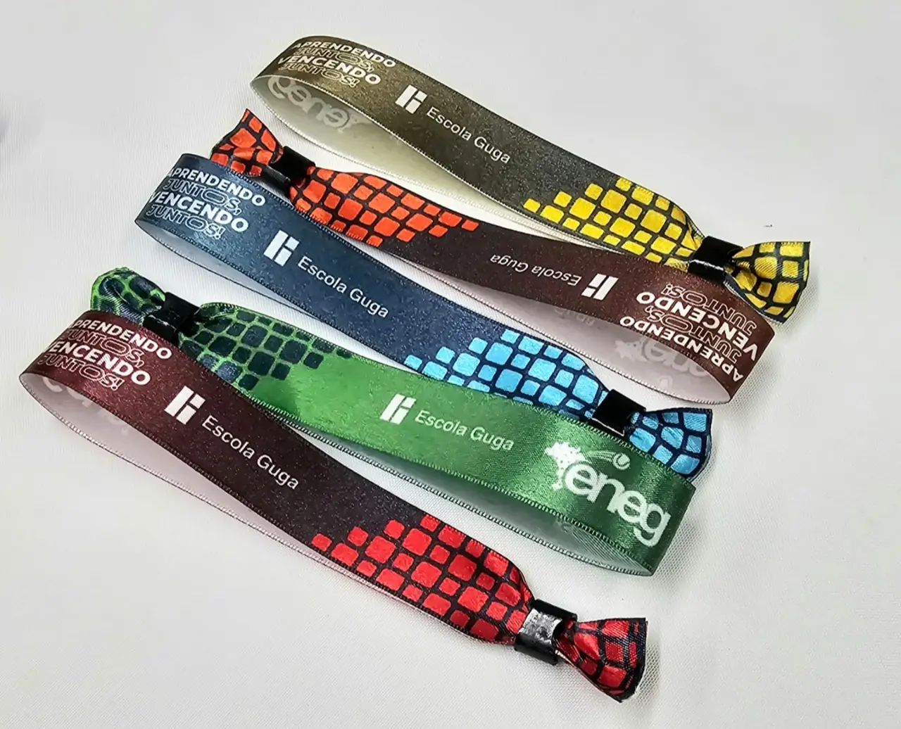 Pulseiras sublimadas para escola