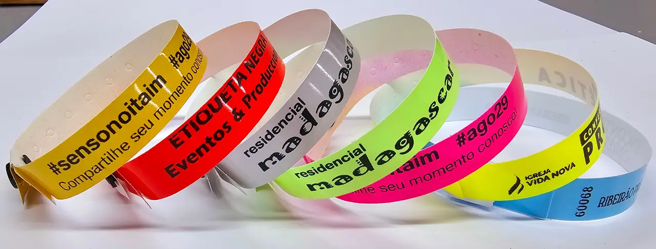 Pulseiras para festas e eventos